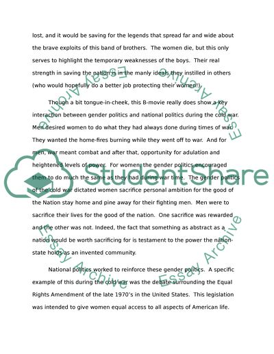 The Connection between Gender Policy and National Politics