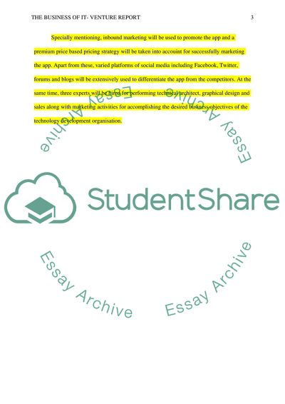 The Business of IT- Venture