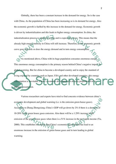 Is China going to be the next major city caused the Global warming