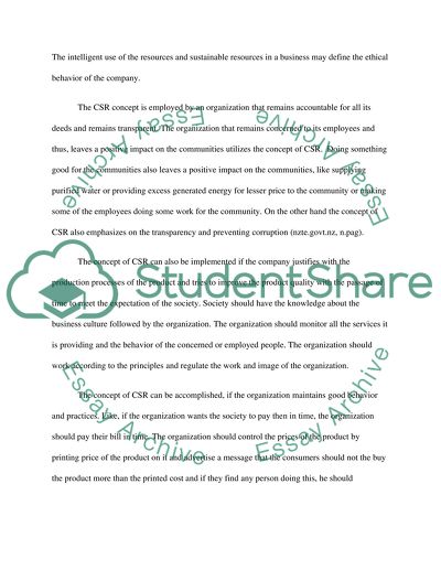 Orporate social responsibility