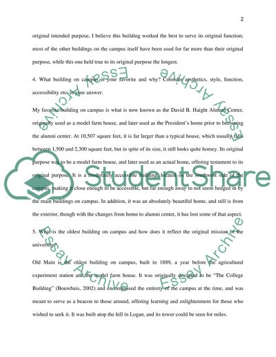 WORKSHEET 1: Architecture on Campus