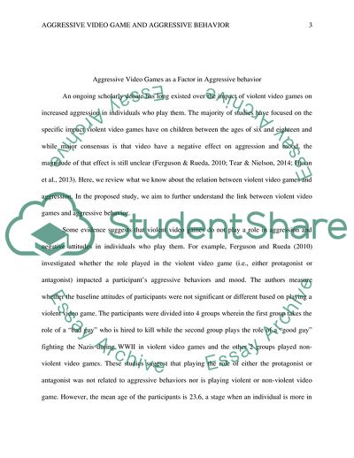 Aggressive Video Games as a Factor in Aggressive Behavior