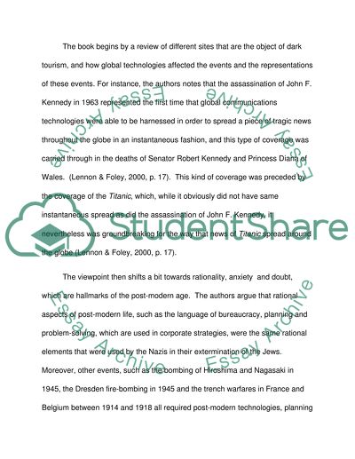 Book Review, Dark Tourism: Lennon & Foley