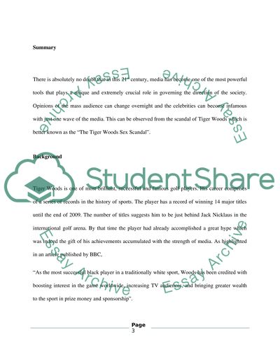 The Scandal of Tiger Woods