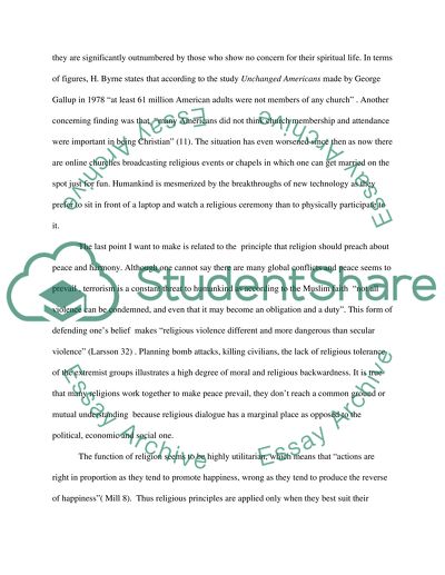 Report on the Degree of Religiousness of Human Beings