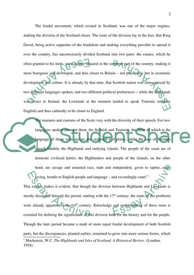 Division between the Scottish Highlands and Lowlands