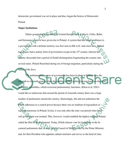 Political and historic perspective of Poland