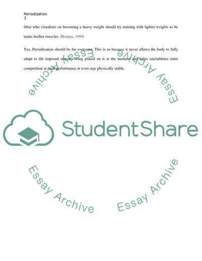 Periodization Training for Sports