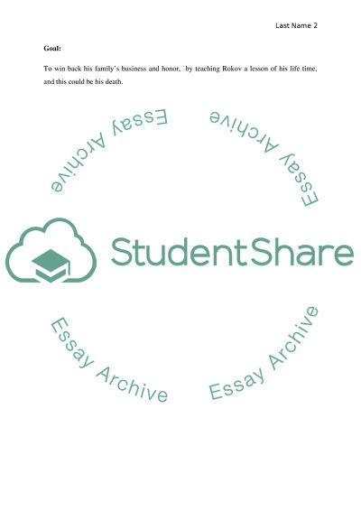 Protaganist and Antagoinist Character Bio