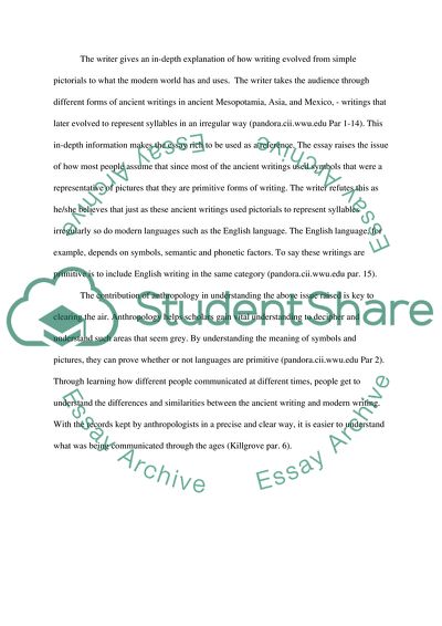 The Invention of Writing