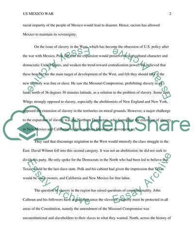 United States and Mexican War