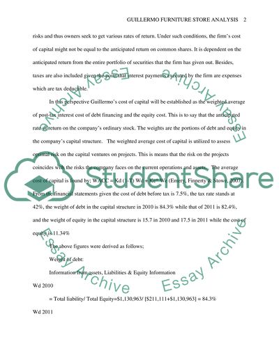 Guillermo Furniture Store Analysis