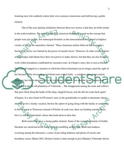 Kate Chopins Desirees Baby and Flannery OConnors A Good Man Is Hard to Find