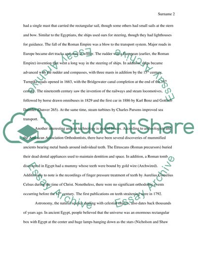 Roman and Egyptian Technological Invention