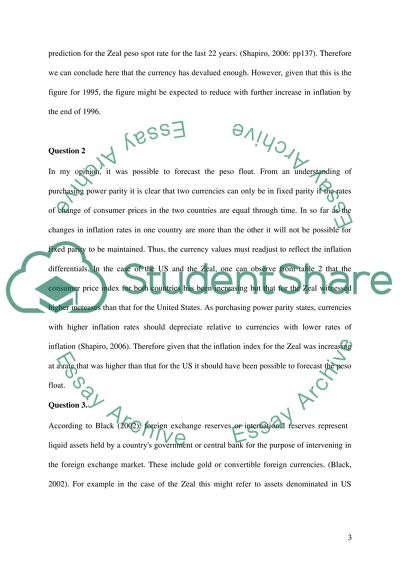 The Balance of Payments for the Zeal and the International Reserves
