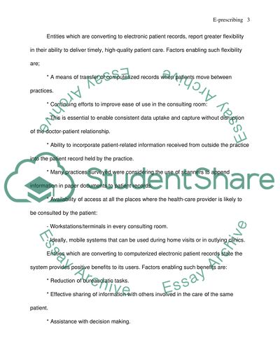The Relevance of E-Prescribing