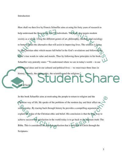 How Shall We Then Live by Francis Schaeffer