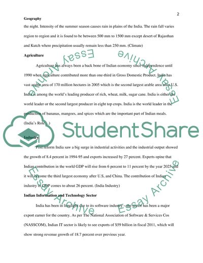 India as a Developing Country