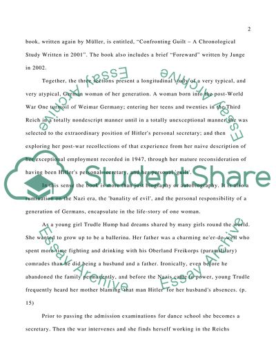 Reflections on Being Hitlers Secretary