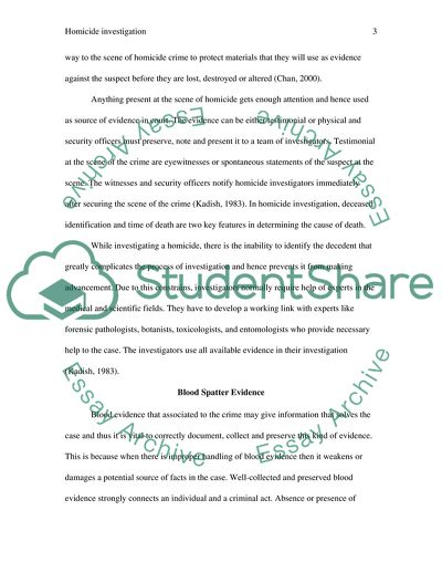 Homicide Investigation