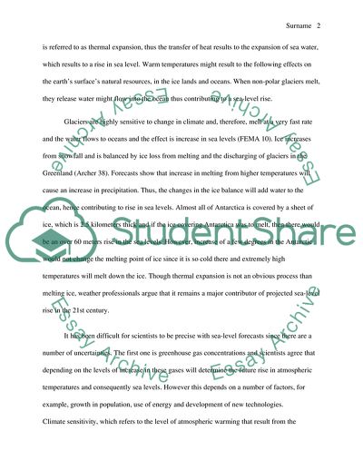 The Consequences of the Rising Sea Level