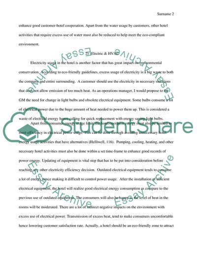 Analysis of the Reduction of Water Usage and Increased Electricity Efficiency Usage