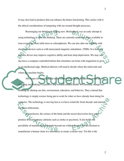 Brain Research: A Question of Ethics