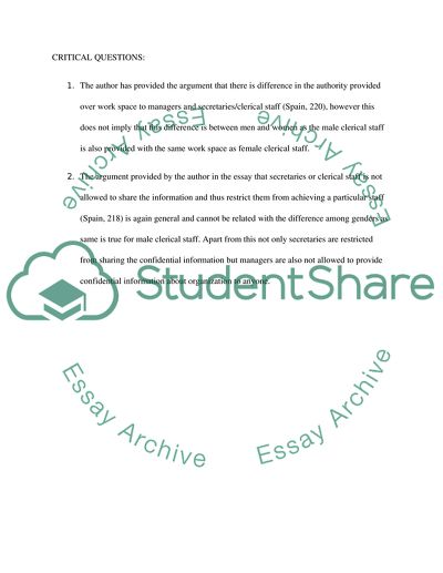 Writing the main arguement and the thesis of the article