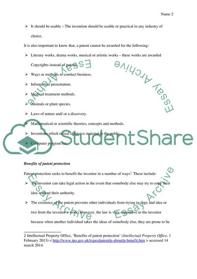 The Patent Protection Problem in the United Kingdom