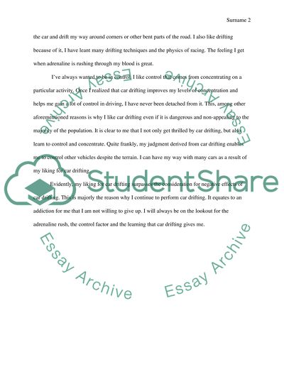 Negative Effects of Car Drifting