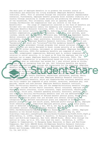 SLP 2 - MGT 411 COMPENSATION: BENEFITS