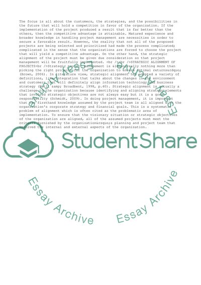 Strategic Project Management Nuances