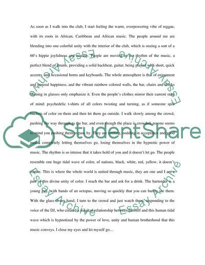 EXPEREINCE ATTENDING A REGAEE PARTY OR CONCERT