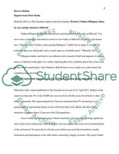 Features of Ethnic Diversity in the UK
