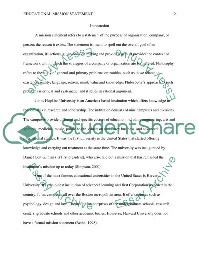 Educational Mission Statement