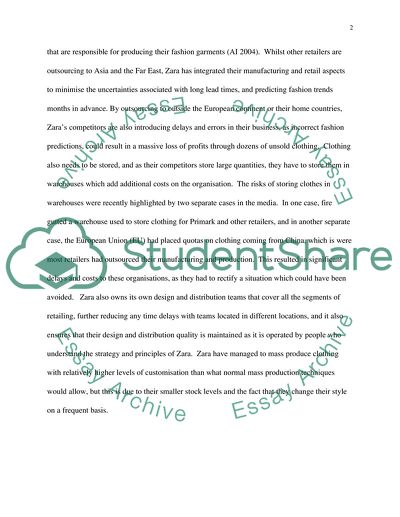 Reasons of Zaras Success Driving