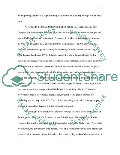 The War Powers Act of 1973