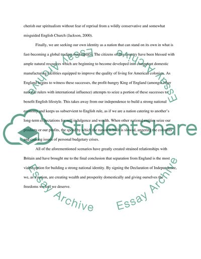 Signing the Declaration of Independence: A Colonial Justification