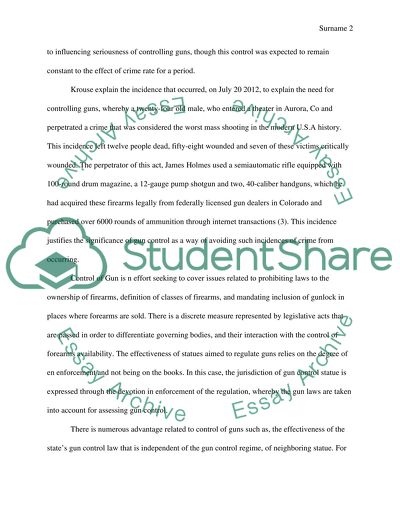 Why its reasonable for stricter gun control laws in the US