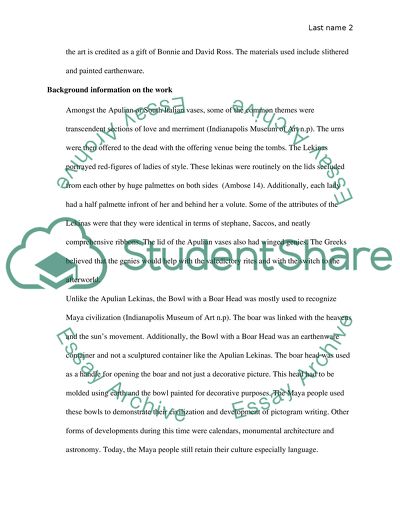 Compare of Artwork the Mayan and Apulian Bowls