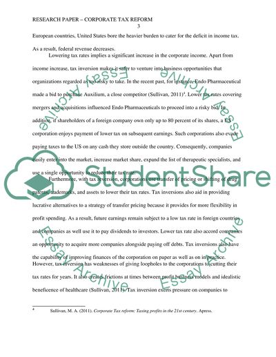 Corporate Tax Reform