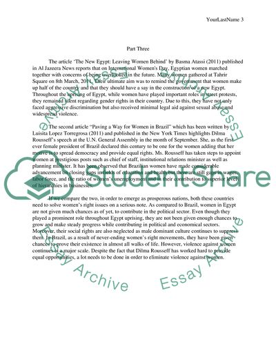 Women Rights in Brazil and Egypt