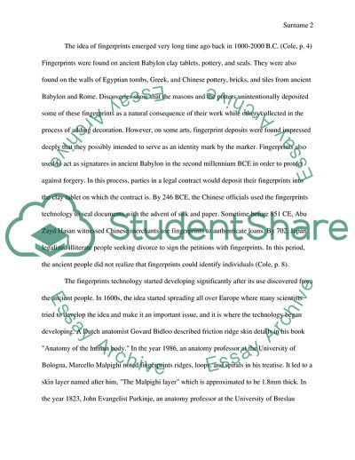 Biometric Technology: Fingerprints