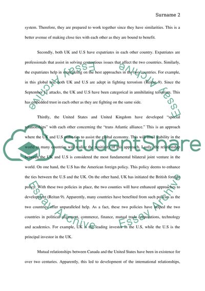 Global Era: The United States and United Kingdom Relationship