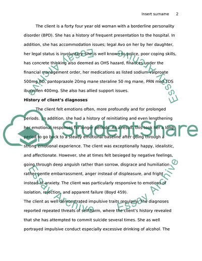 Nursing: a Borderline Personality Disorder