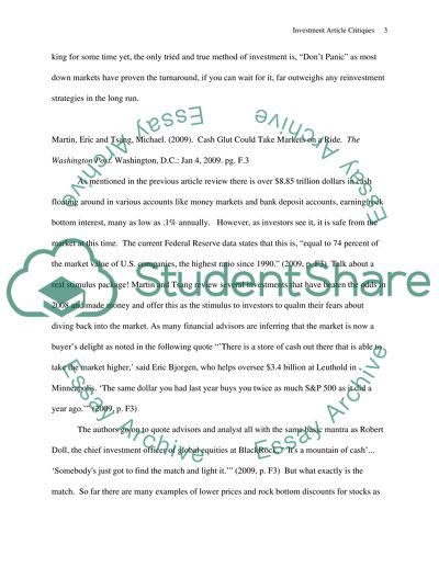 Investment Article Critiques (2)