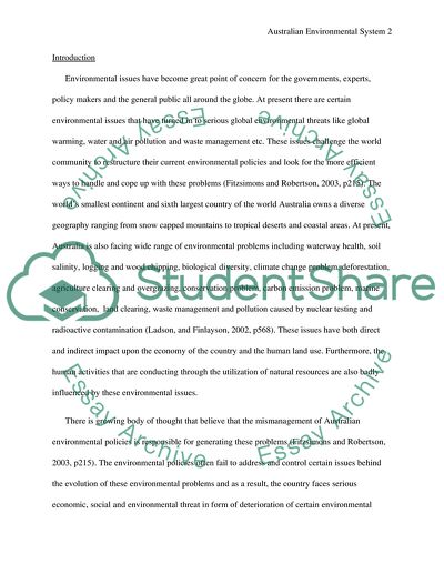 Australian Deteriorating Environmental System