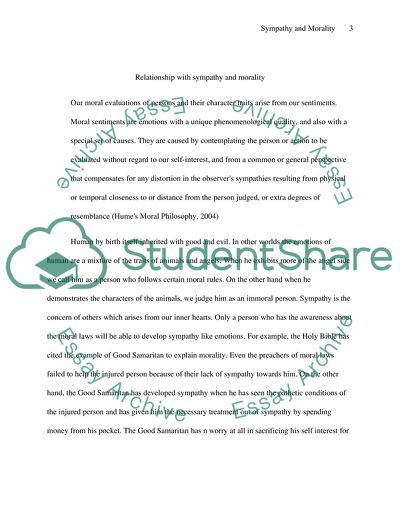 Sympathy and Morality