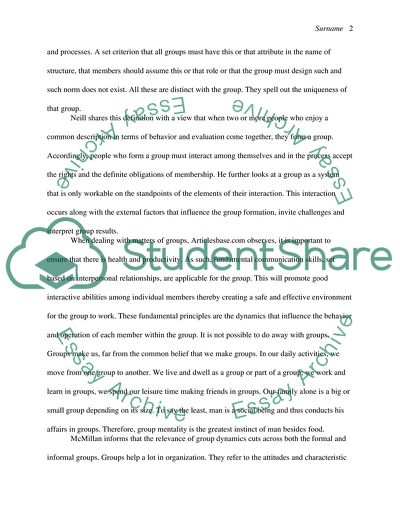 The Dynamics of Group Behavior