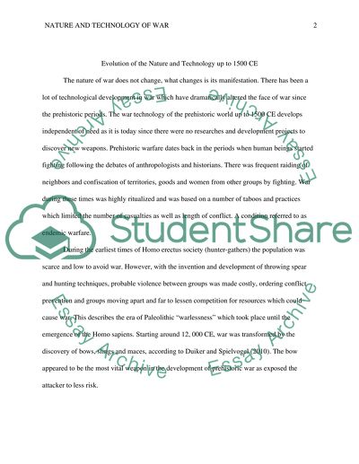 Nature and Technology of War